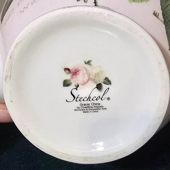 Gracie Stechcol Pink and White Floral Teapot and Creamer - Picture 8 of 8